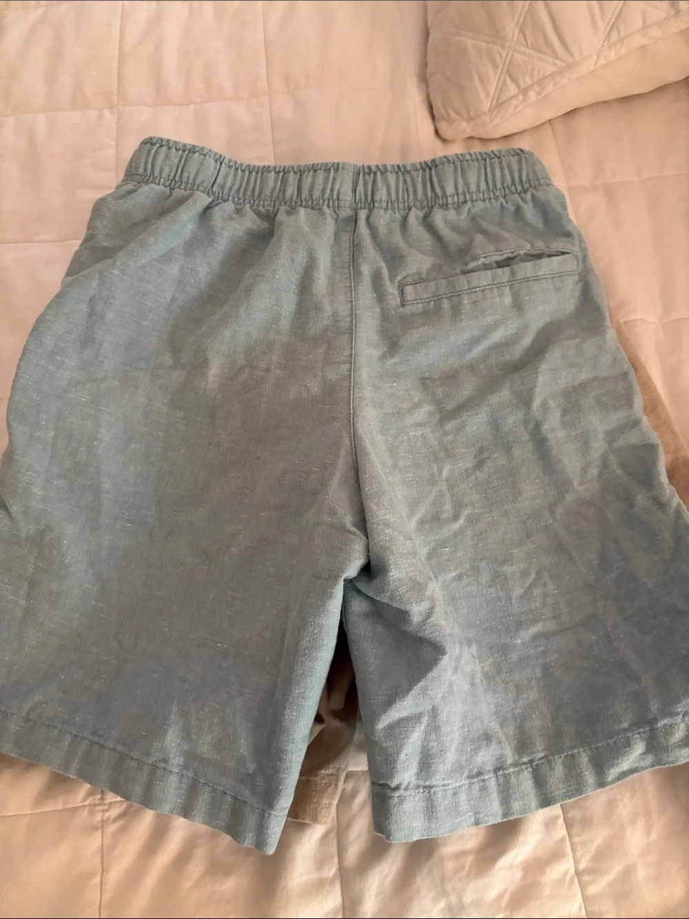 Boys' Light Blue and Beige Elastic Waist Shorts - Kids Bottoms XL Sz 14/16